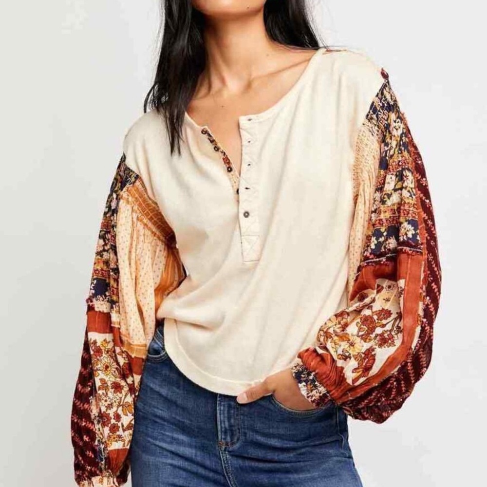 Free People Light Magic Henley - Ivory